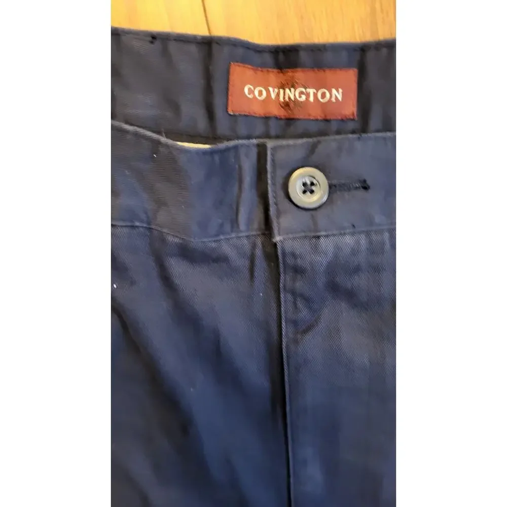 NWT Sears Covington Pleated Men Shorts Size 36 (Actual 32W) Blue Regular Fit